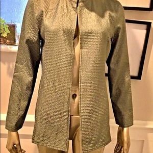 Eileen Fisher Silk Pewter Evening Jacket Kimono S